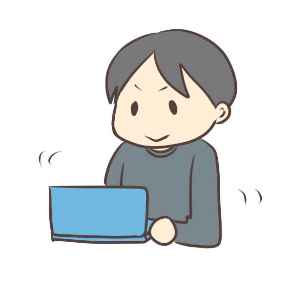 ゲームをやっている男の子のイラスト