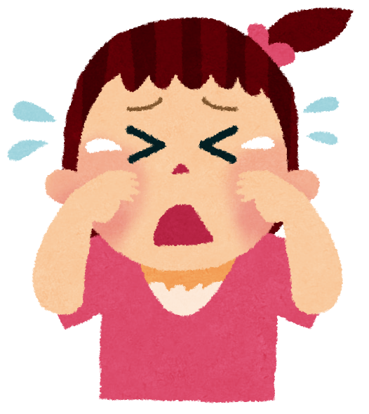泣いている女の子のイラスト