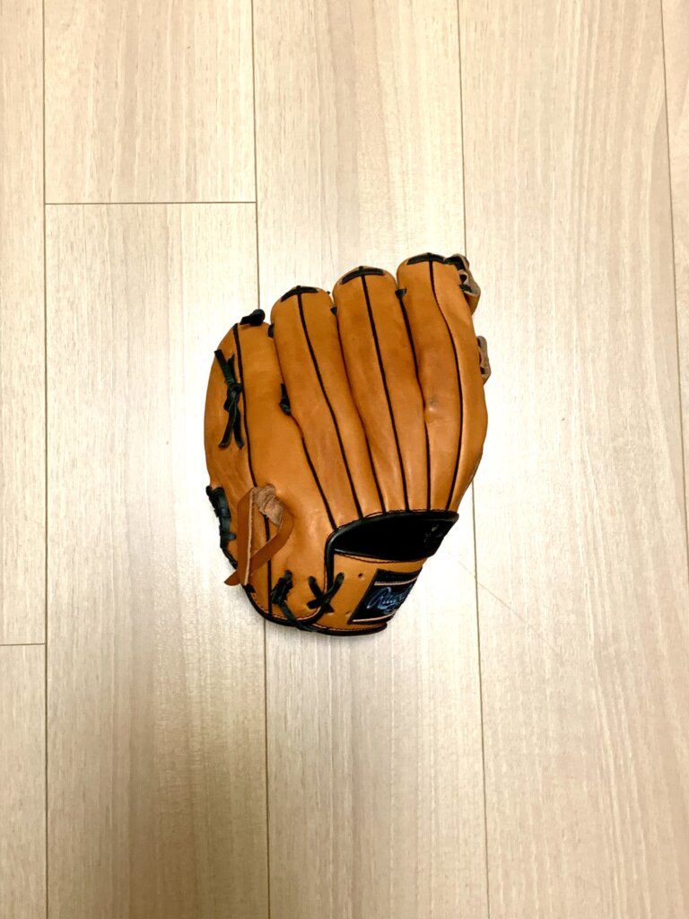 息子のグローブの写真